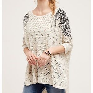 Anthropologie Knitted & Knotted Embroidered